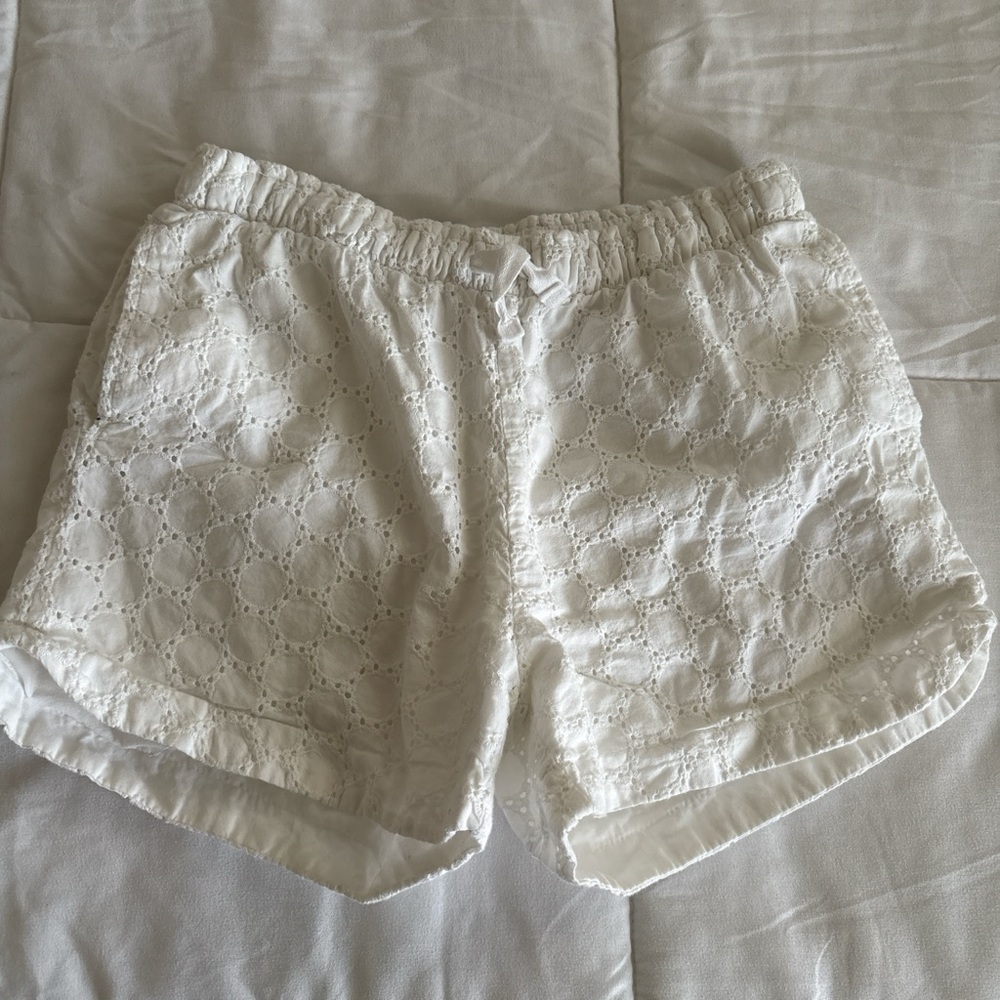 Cat & Jack White Eyelet Drawstring Girls' Shorts